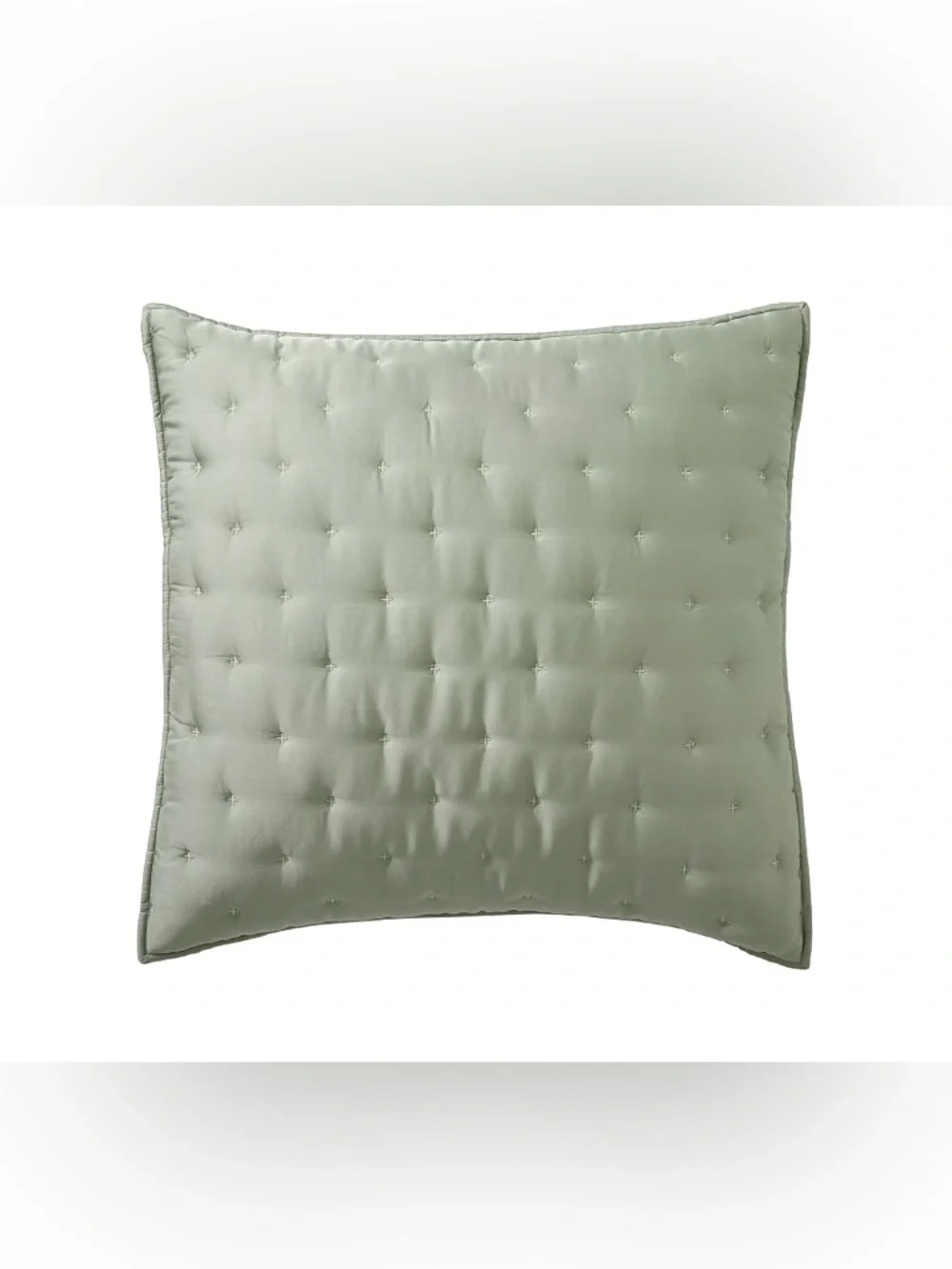 NWT Pottery Barn Tencel Quilted Euro Sham in Eucalyptus